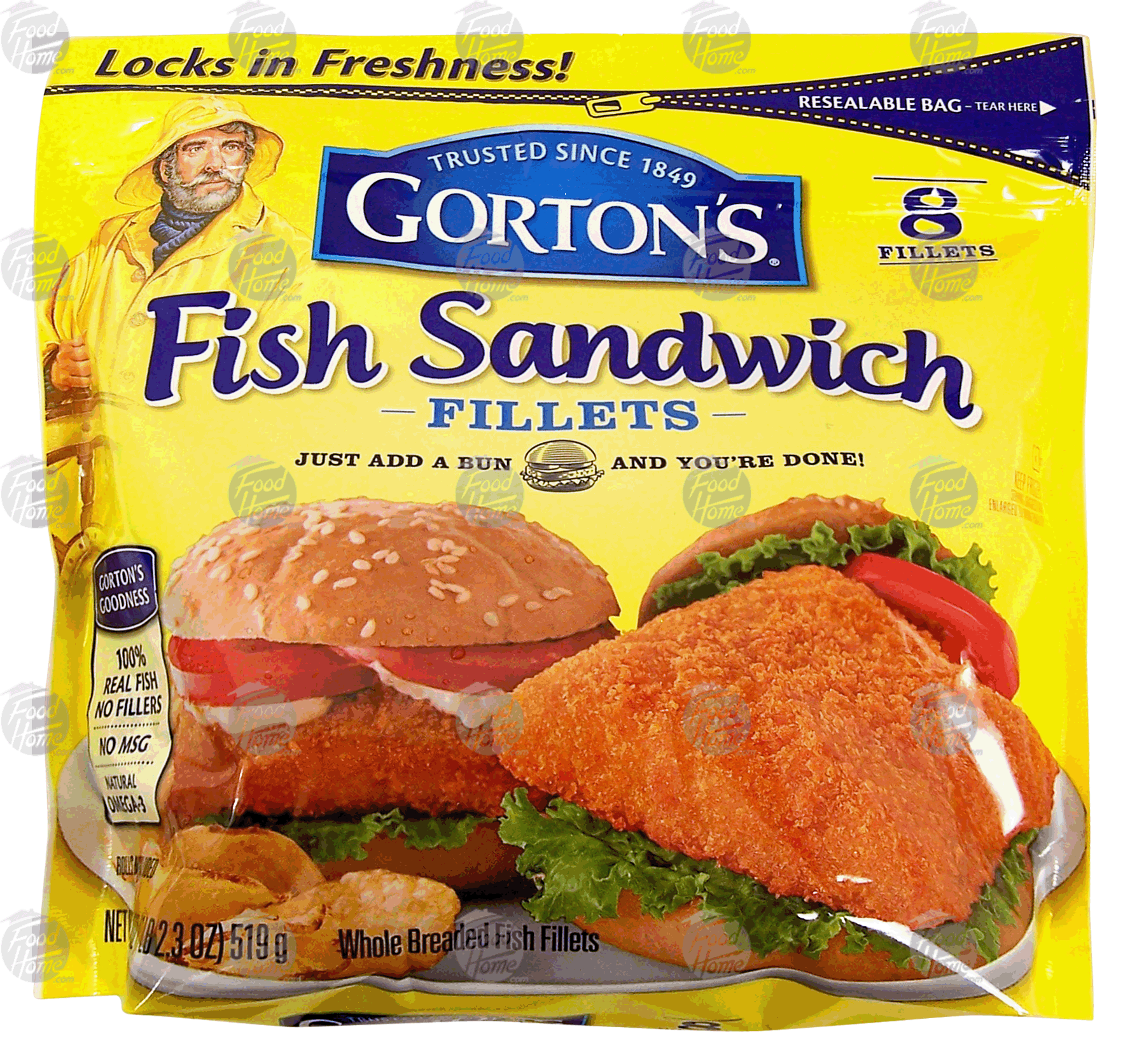 Gorton's  fish sandwich fillets, 8 fillets Full-Size Picture